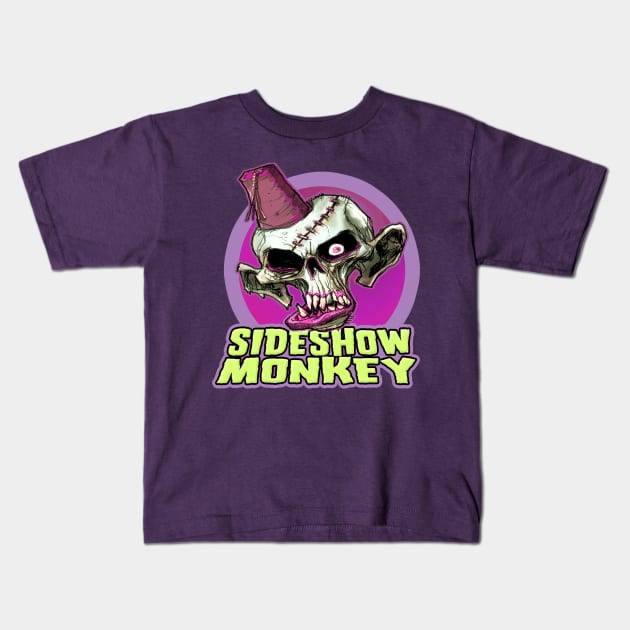 SIDESHOW MONKEY Kids T-Shirt by sideshowmonkey